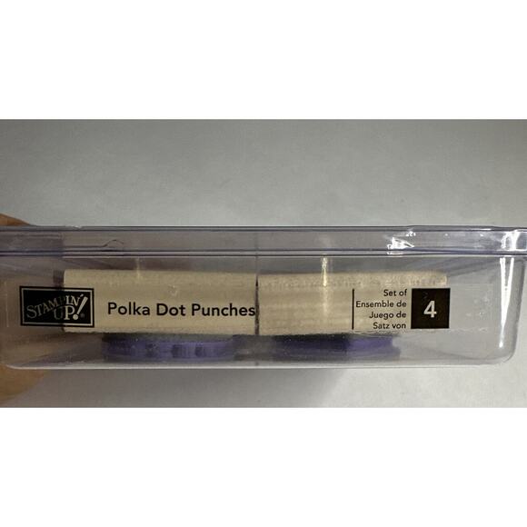 Stampin' Up Polka Dot Punches Wood Stamp Set of 4 Heart Flowers Floral - Picture 2 of 4